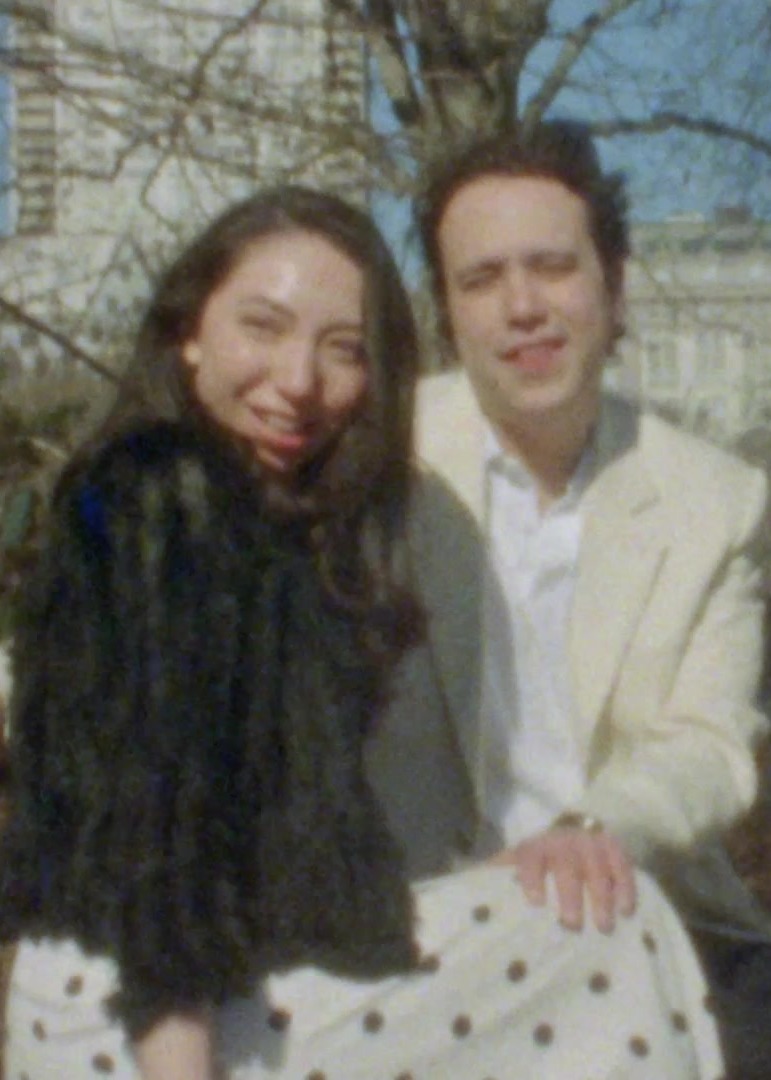 Xadani and Sebastian sitting together in Central Park
